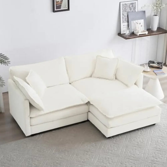 Deep Seat Sectional Sofa Cloud Couch, Sofa L Shaped Couch for Living Room, Apartment