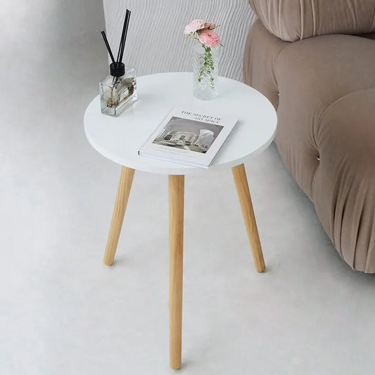 AWASEN Round Side Table, Modern Accent Nightstand