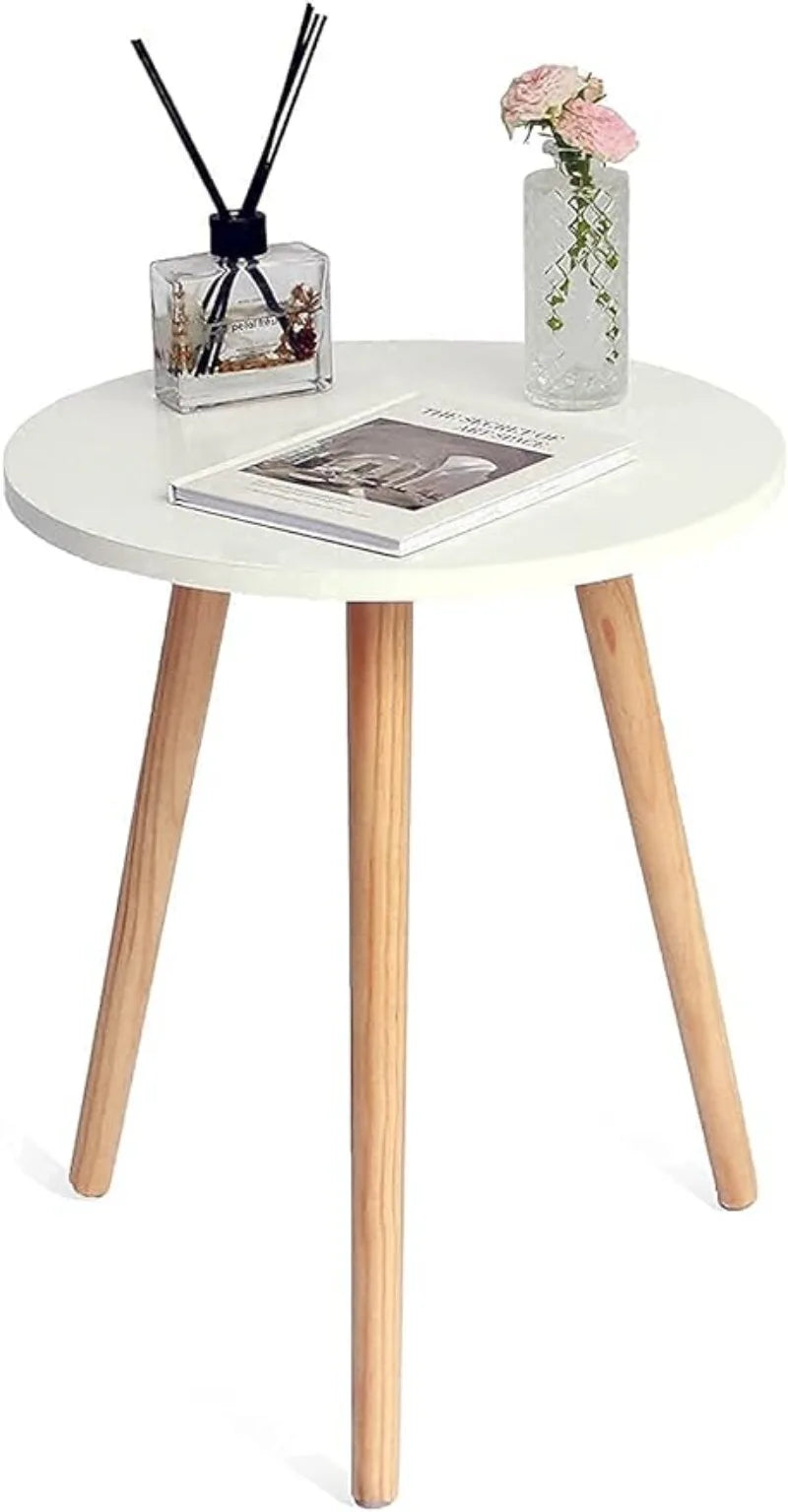 AWASEN Round Side Table, Modern Accent Nightstand