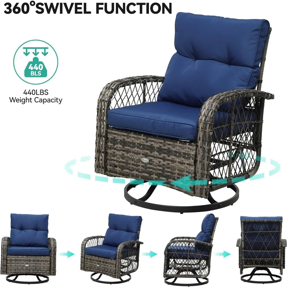 3-Piece Swivel Rocker Patio Set