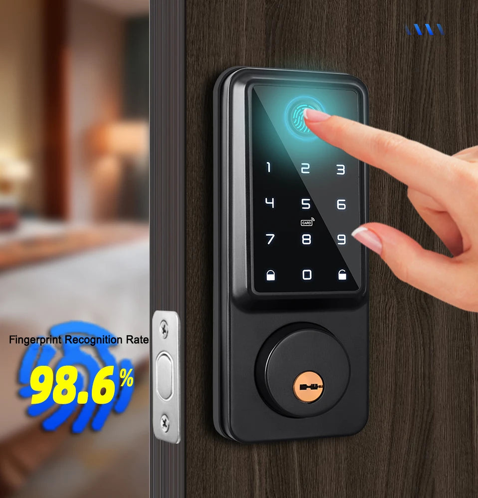 Tuya Wifi TTLock App Lock Fingerprint Door Sensor Fechadura Eletronic Digital Password