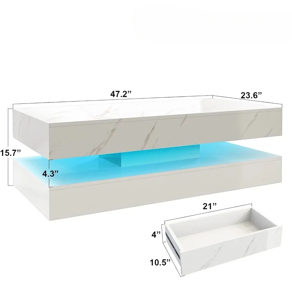 Coffee Table with 2 Storage Drawers