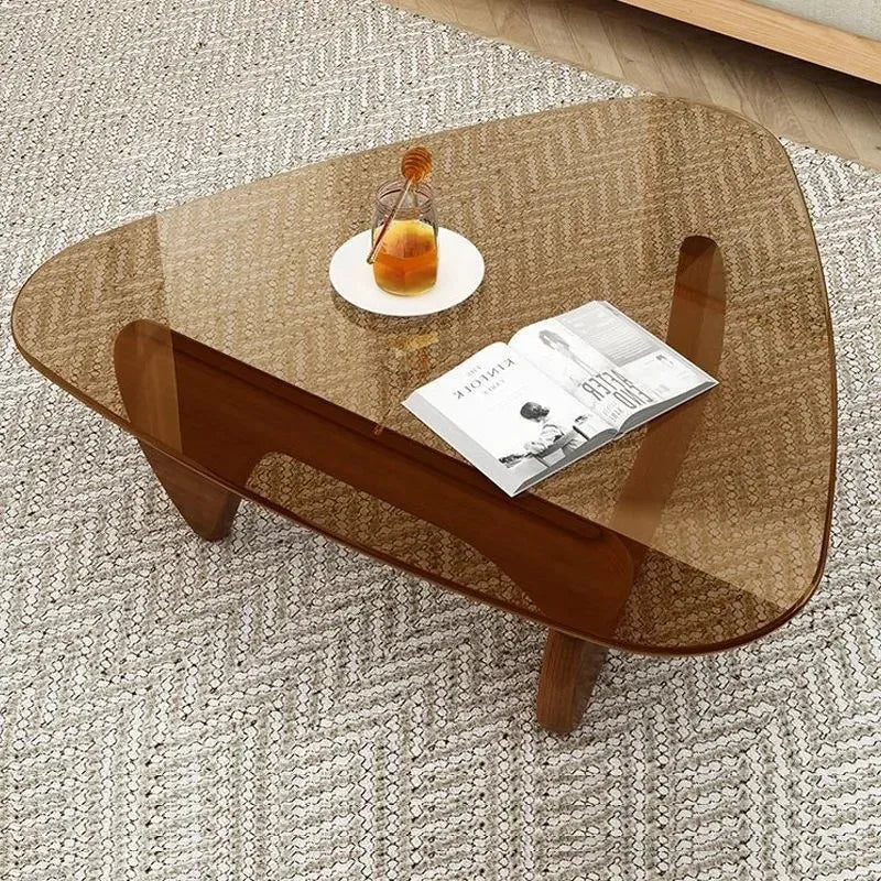 Coffee Table Modern Coffee Table Wood Base Glass