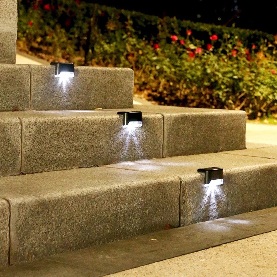 Solar Deck Lights 8 pcs Solar Step Lights Outdoor Waterproof Led Solar Fence Lamp for decks, steps..