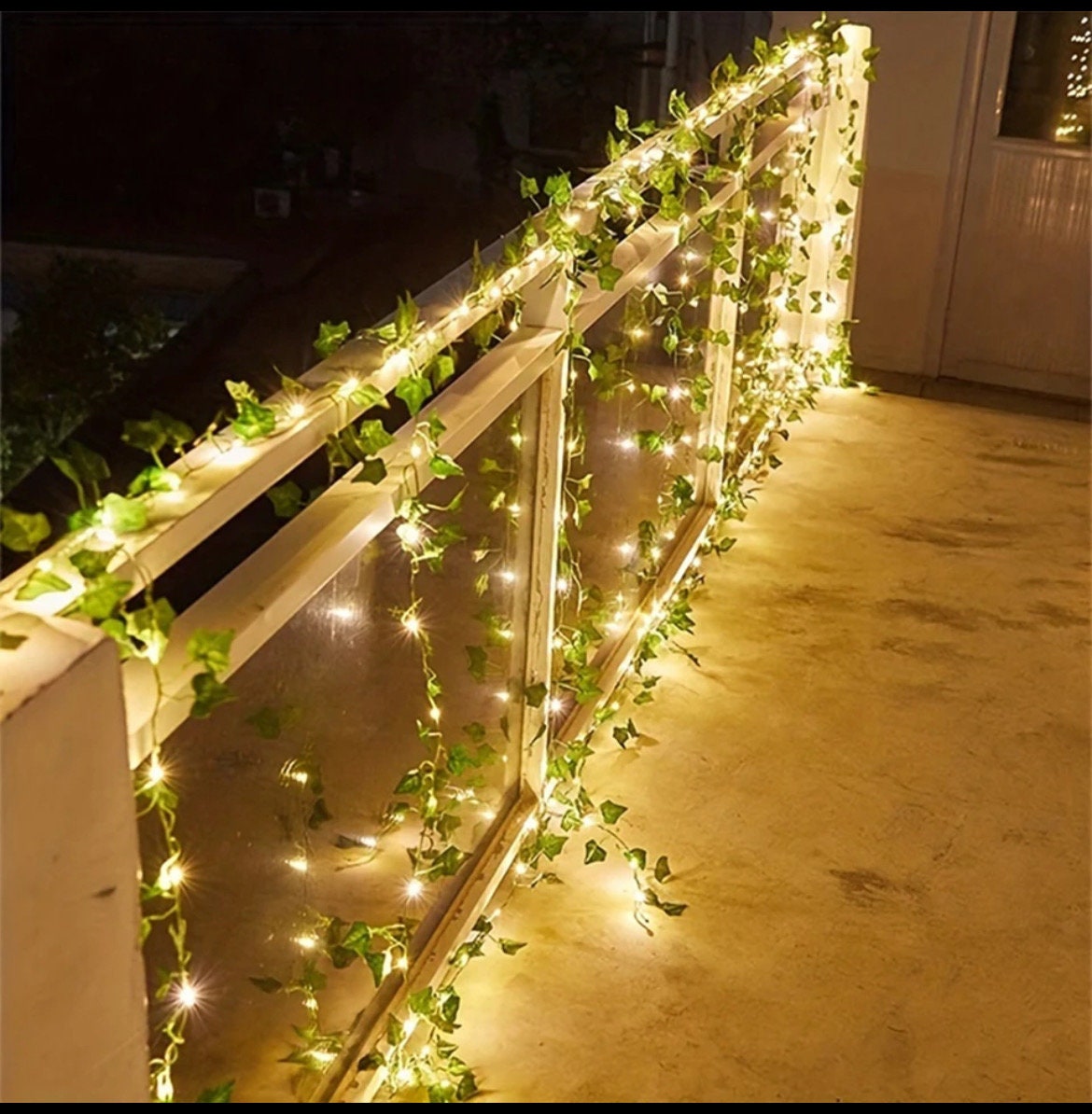 Solar Fairy Lights Outdoor, Solar String Lights with Ivy, Solar Plant Vine Lights for Camping Outside Garden Yard Fence Wall solar decks