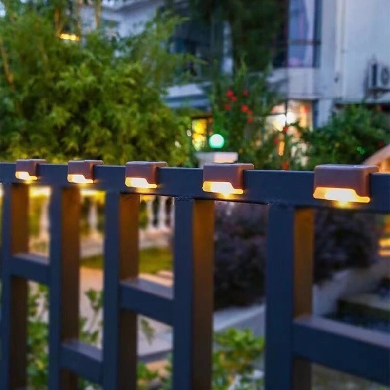 Solar Deck Lights 8 pcs Solar Step Lights Outdoor Waterproof Led Solar Fence Lamp for decks, steps..