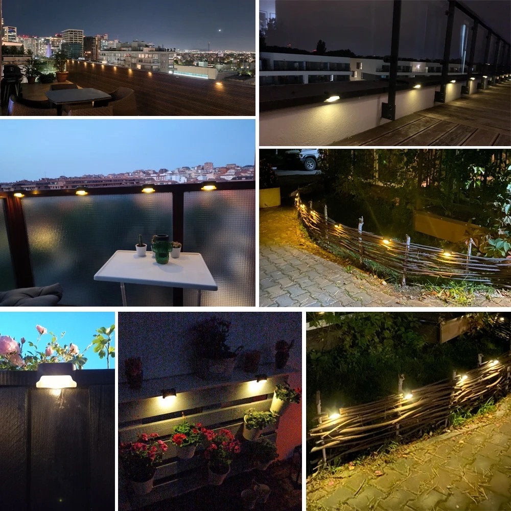 Solar Deck Lights 8 pcs Solar Step Lights Outdoor Waterproof Led Solar Fence Lamp for decks, steps..