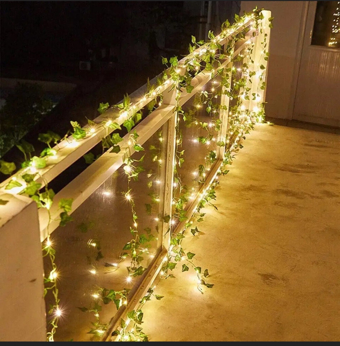 Solar Fairy Lights Outdoor, Solar String Lights with Ivy, Solar Plant Vine Lights for Camping Outside Garden Yard Fence Wall solar decks